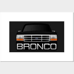 Ford Bronco Black Obs Posters and Art